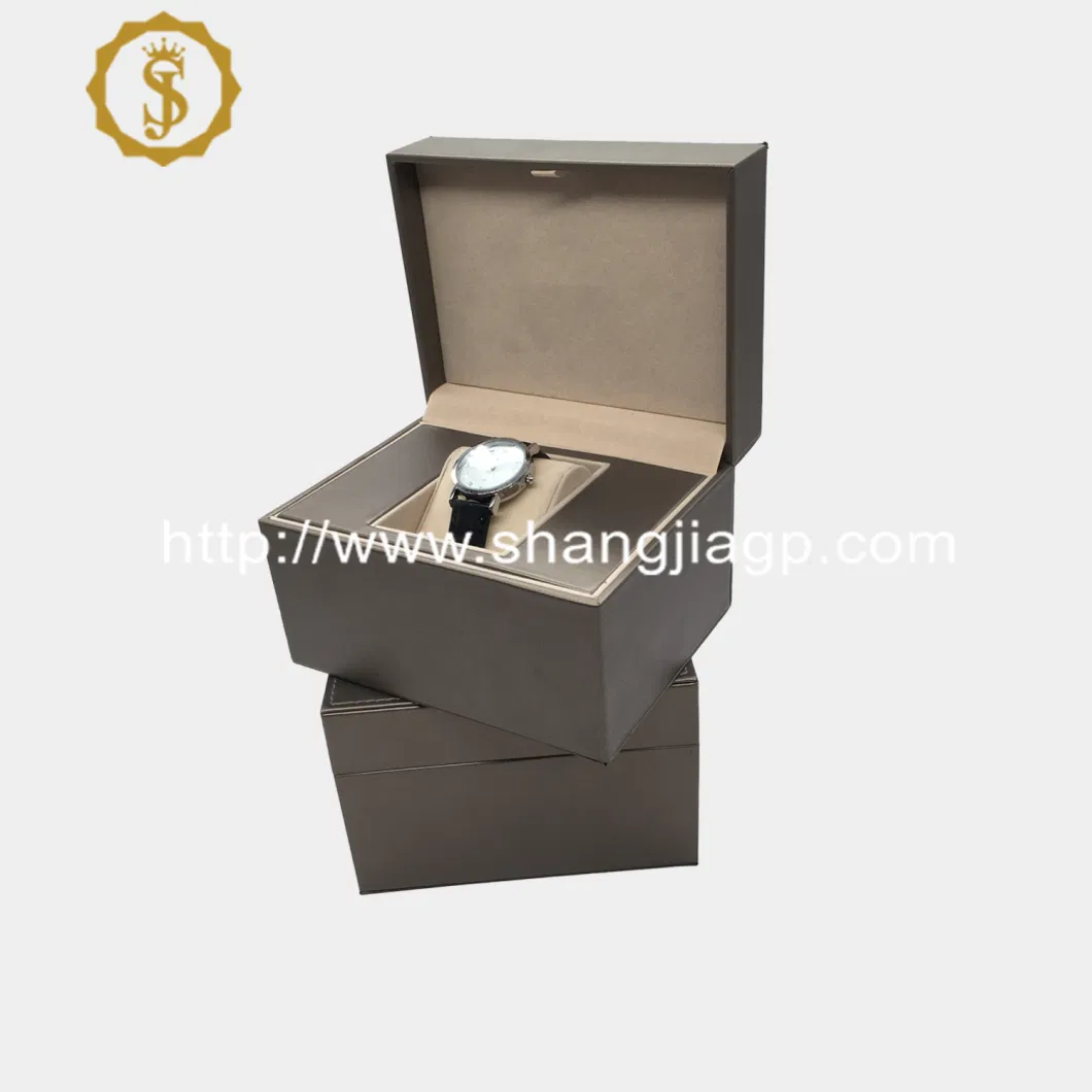 China Factory Luxury Handmade PU Leather Watch Storage Box Plastic Watch Gift Box Watch Packing Packaging Box