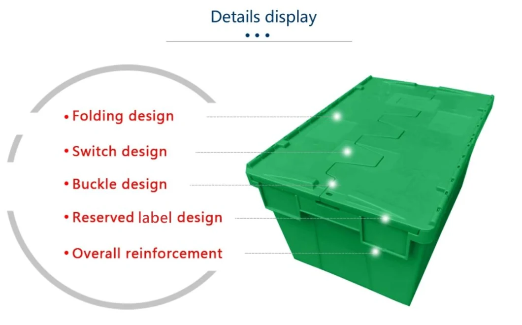 High Quality Storage Foldable and Stackable Solid Plastic Folding Moving Fruit Box