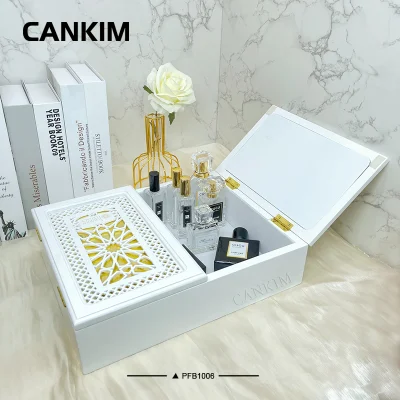 Cankim 백색 래커 향수 상자 디자인 향수 포장 상자 상자를 가진 호화스러운 향수병